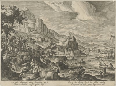 Jesień Jesień (tytuł na obiekcie) Cztery pory roku (tytuł serii) autorstwa Hendrick van Schoel