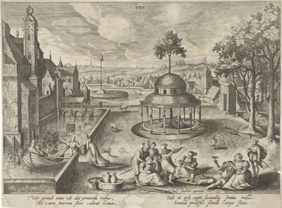 Wiosna Ver (tytuł na obiekcie) Cztery pory roku (tytuł serii) autorstwa Hendrick van Schoel