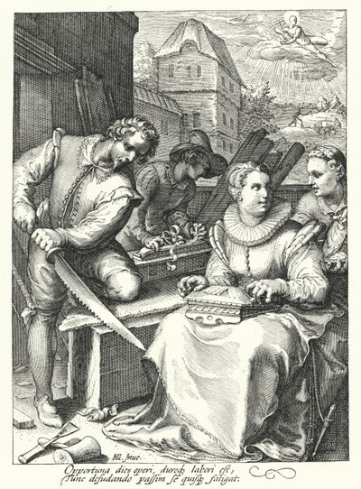 Południe (grawerowanie) autorstwa Hendrik (after) Goltzius