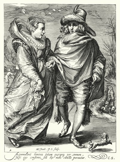 Zima (grawerowanie) autorstwa Hendrik (after) Goltzius