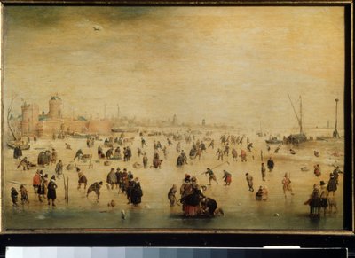 „Łyżwiarze” (scena zimowa) (holenderski) Obraz Hendricka Avercampa (1585-1634) ok. 1615 r. Moskwa, Muzeum Sztuk Pięknych im. Puszkina autorstwa Hendrik Avercamp