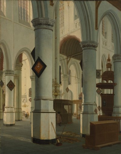 Wnętrze starego kościoła, Delft, 1660. autorstwa Hendrik Cornelisz. van Vliet