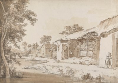 Zrujnowana farma w pobliżu Coombe w Gittisham w Devonshire, trzy mile od Honiton, Devon autorstwa Hendrik Frans de Cort