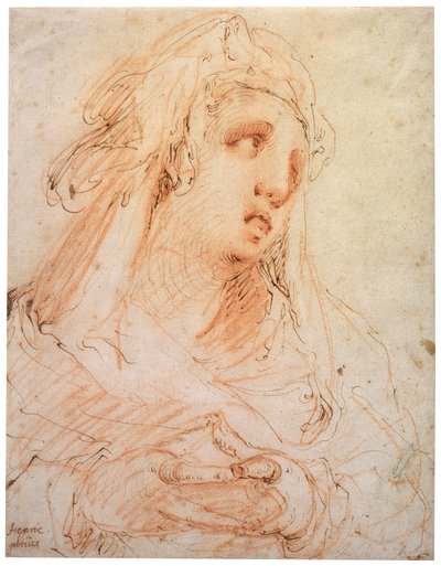 Młoda kobieta Maria Magdalena, koniec XVI lub początek XVII wieku autorstwa Hendrik Goltzius