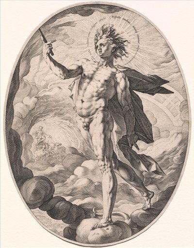 Apollo, 1588. autorstwa Hendrik Goltzius