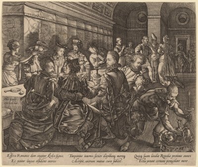 Bankiet w Domu Tarquiniusa Collatinusa autorstwa Hendrik Goltzius
