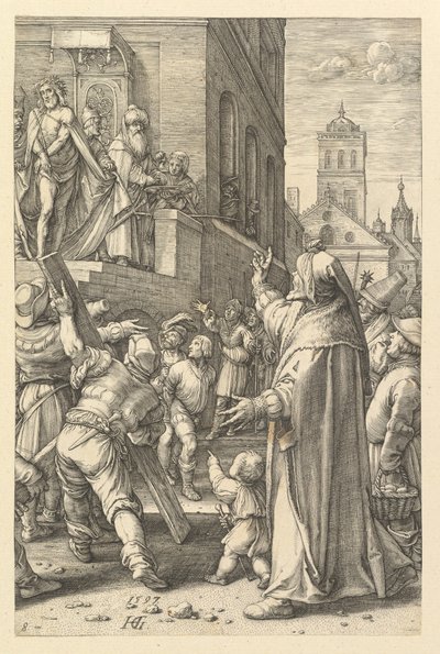 Ecce Homo, z Męki Chrystusa, 1597. autorstwa Hendrik Goltzius