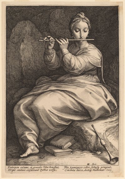 Euterpe autorstwa Hendrik Goltzius