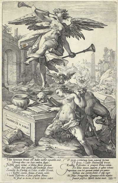 Sława i historia autorstwa Hendrik Goltzius