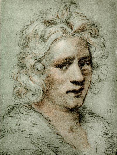 Studium głowy młodego mężczyzny autorstwa Hendrik Goltzius