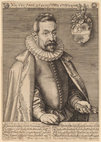 Jan Nicquet autorstwa Hendrik Goltzius