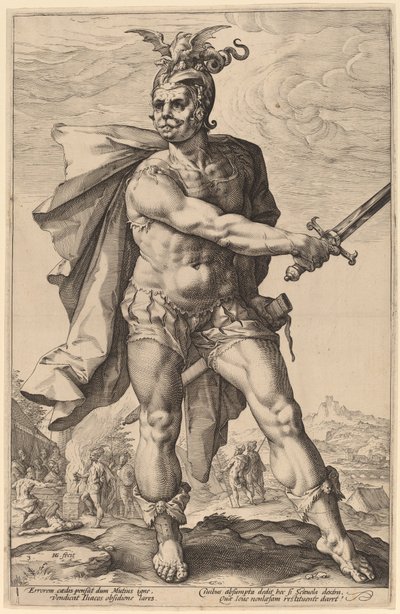 Mucius Scaevola autorstwa Hendrik Goltzius