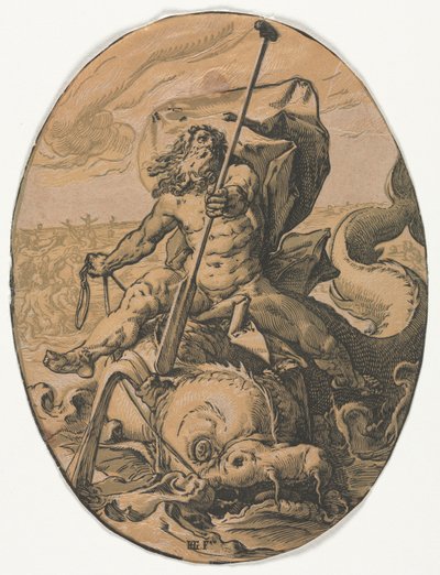 Neptun. autorstwa Hendrik Goltzius