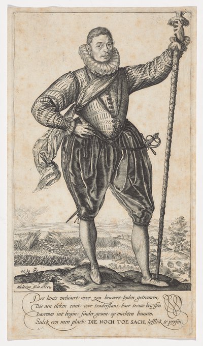 Szczupakowiec, zwrócony w prawo, 1583 autorstwa Hendrik Goltzius