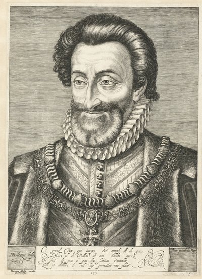 Portret króla Francji Henryka IV, ca. 1600 autorstwa Hendrik Goltzius