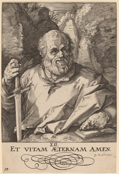 Święty Maciej autorstwa Hendrik Goltzius