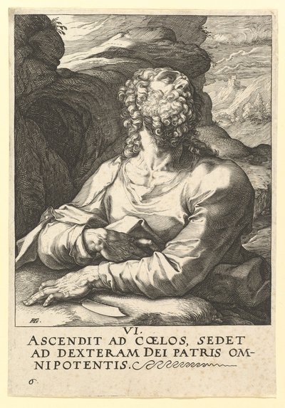 św. Bartłomieja, od Chrystusa Apostołów i św. Pawła z Credo, ca. 1589. autorstwa Hendrik Goltzius