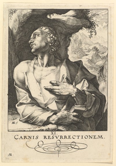 Św. Juda Tadeusz, od Chrystusa, Apostołów i św. Pawła z Credo, ca. 1589. autorstwa Hendrik Goltzius