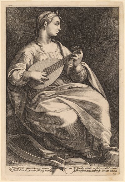 Terpsychor autorstwa Hendrik Goltzius