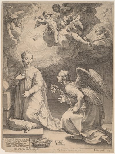 Zwiastowanie autorstwa Hendrik Goltzius