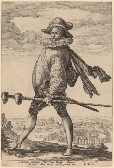 Kapitan piechoty autorstwa Hendrik Goltzius