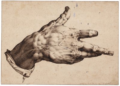 Prawa ręka artysty autorstwa Hendrik Goltzius