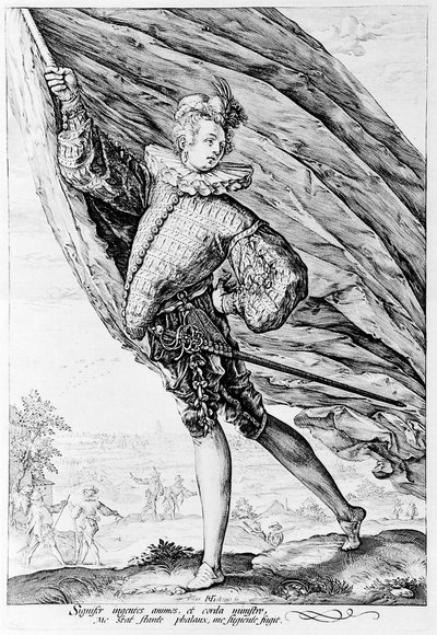 Wielki nosiciel sztandaru autorstwa Hendrik Goltzius