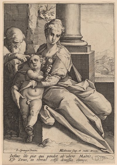 Święta Rodzina autorstwa Hendrik Goltzius after Bartholomaeus Spranger