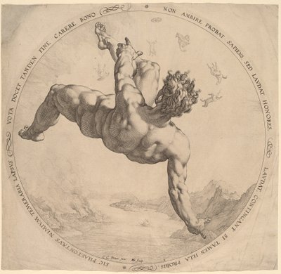Faeton autorstwa Hendrik Goltzius, after Cornelis Cornelisz van Haarlem