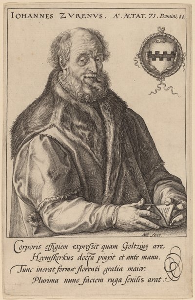 Johannes Zurenus (Jan van Zuren) autorstwa Hendrik Goltzius after Maerten van Heemskerck