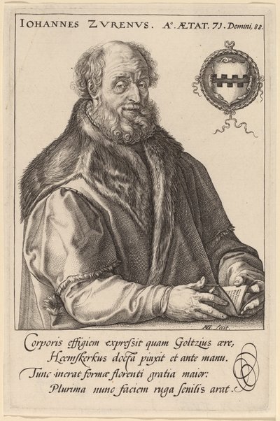 Johannes Zurenus (Jan van Zuren) autorstwa Hendrik Goltzius after Maerten van Heemskerck