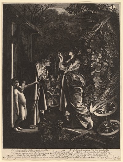 Naśmiewanie się z Ceres autorstwa Hendrik Goudt after Adam Elsheimer