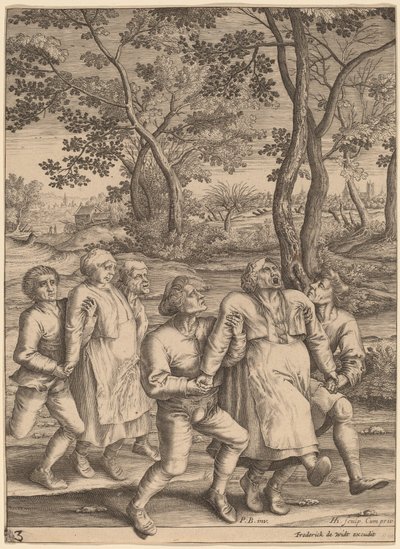 Padaczka idąca w prawo autorstwa Hendrik Hondius I after Pieter Bruegel the Elder