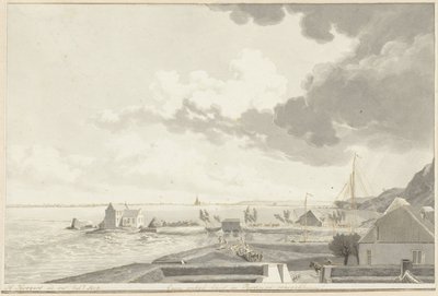 Zalany Ooijpolder z Persingen w oddali, 1809 autorstwa Hendrik Hoogers (signed by artist)