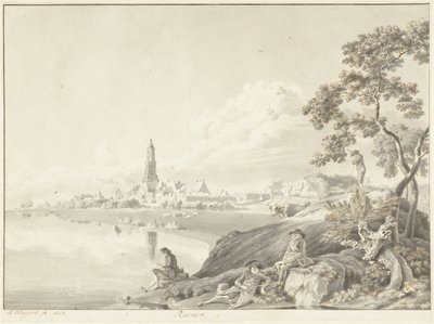 Widok na Rhenen Reenen (tytuł na obiekcie) autorstwa Hendrik Hoogers