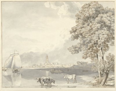 Widok na Ren w Rhenen autorstwa Hendrik Hoogers