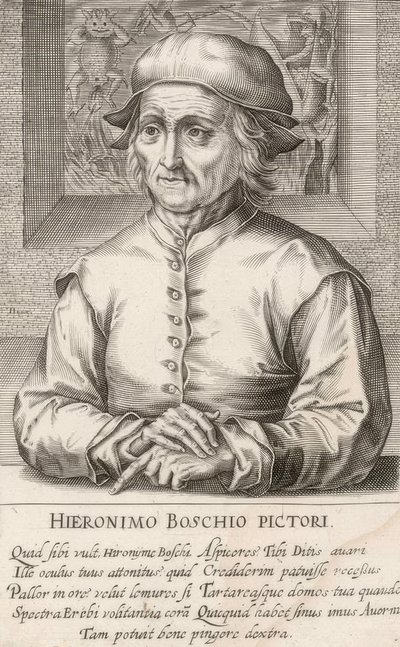 HIEROMO BOSCHIO PICTORI (…) autorstwa Hendrik I Hondius