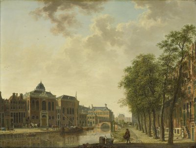 Widok na Houtmarkt, Amsterdam autorstwa Hendrik Keun (attributed to)