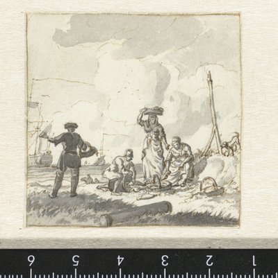 Sortowanie ryb na plaży autorstwa Hendrik Kobell