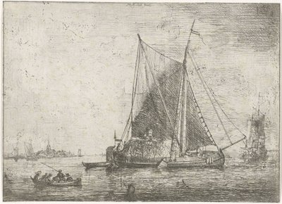 barka z sianem autorstwa Hendrik Kobell