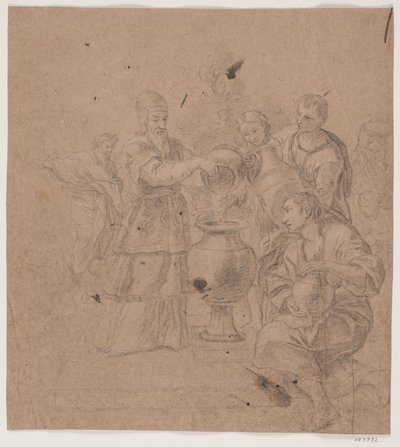 Abraham i Melchizedek. (Księga Rodzaju, 14, 17 i n.) autorstwa Hendrik Krock