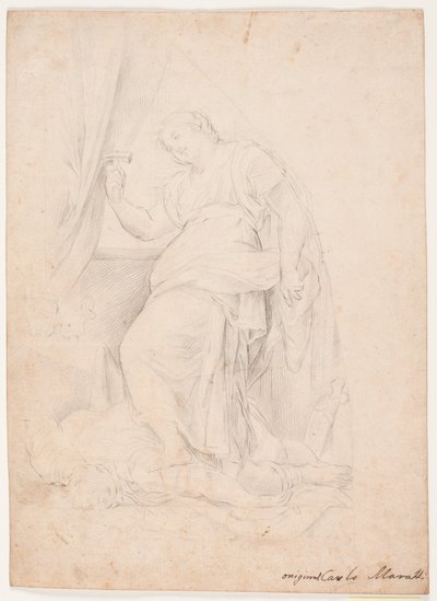 Jael zabija Siserę. Studium według kompozycji Carlo Marattiego (Mezzetti, s. 345, nr 150) autorstwa Hendrik Krock