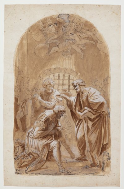 S. Peter chrzci S. Processus i S. Martianus autorstwa Hendrik Krock