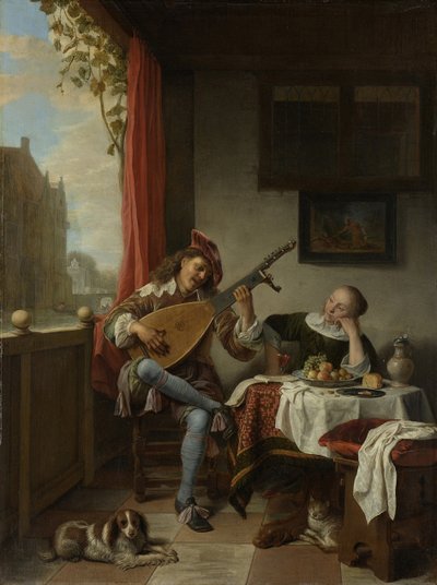 Grający na lutni, 1661 autorstwa Hendrik Maertensz Sorgh