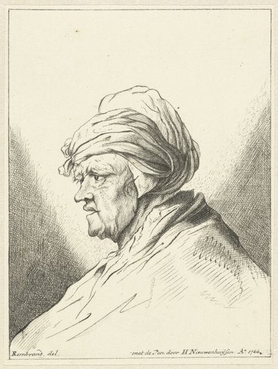 Popiersie starej kobiety, po lewej autorstwa Hendrik Nieuwenhuysen