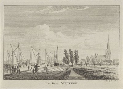 Widok na Nieuwerkerk aan den IJssel Wieś Nieukerk (tytuł na obiekcie) autorstwa Hendrik Spilman