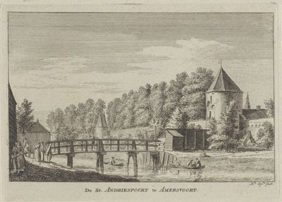 Widok na Sint Andriespoort w Amersfoort St. Andriespoort w Amersvoort (tytuł na obiekcie) autorstwa Hendrik Spilman