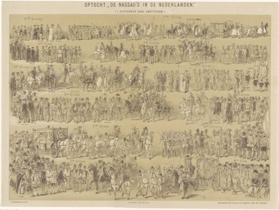 Procesja Nassau w Holandii. (1 września 1888, Amsterdam.) (tytuł na obiekcie) autorstwa Hendrik Verlint