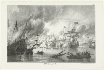 Podróż do Chatham, 1667 autorstwa Hendrik Vettewinkel