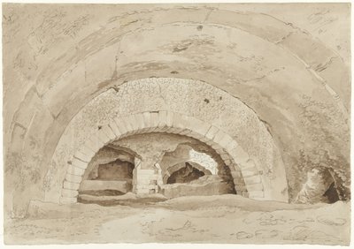 Tak zwane stajnie Mecenasa w Tivoli Krypty rzymskich ruin autorstwa Hendrik Voogd